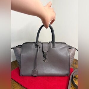 Saint Laurent grey crocodile leather YSL bag